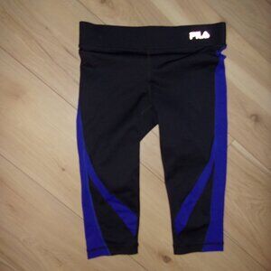 🌟 Fila size extra small womens work out pants black gym athletic blue